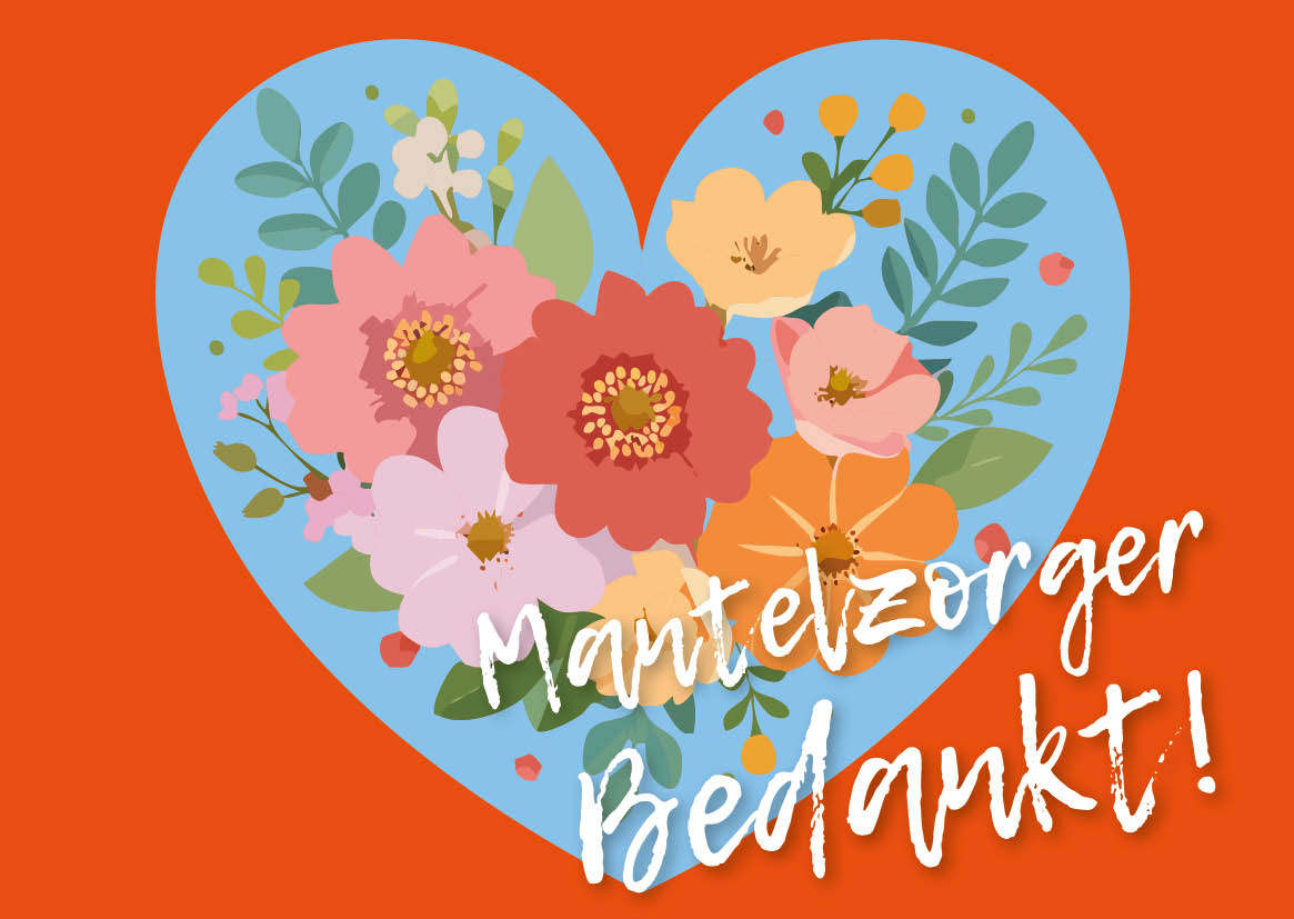 25 kaartjes 'mantelzorger bedankt' Bloemen