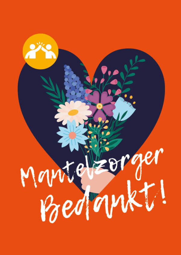 25 kaartjes 'mantelzorger bedankt' Bloemen