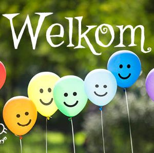 25 wenskaartjes 'welkom'