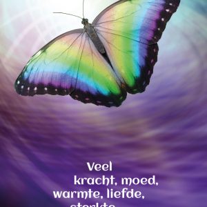 5 Condoleancekaarten met envelop "Vlinder"
