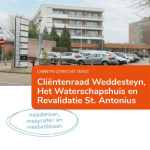 25 folders Cliëntenraad Weddesteyn, Het Waterschapshuis en Revalidatie St. Antonius